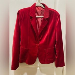 Valentines Velvet Red Blazer by RL Richard